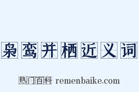 枭鸾并栖近义词是什么意思的图片